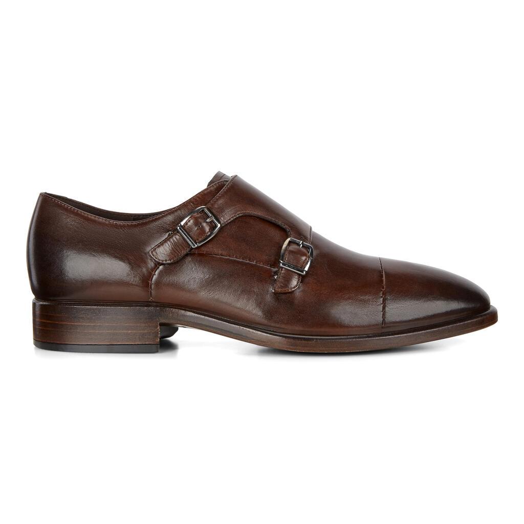 Ecco Vitrus Mondial Double Monk Strap Mens Dress Shoes Brown Online - India NDR-320679